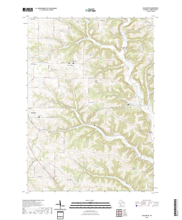 US Topo 7.5-minute map for Avalanche WI