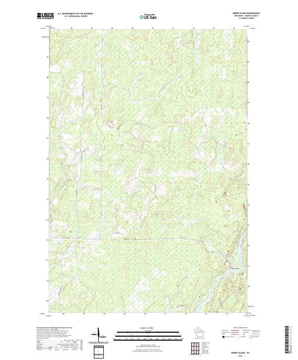 US Topo 7.5-minute map for Babbs Island WI