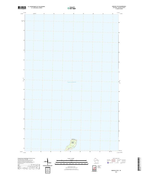 US Topo 7.5-minute map for Bark Bay OE N WI