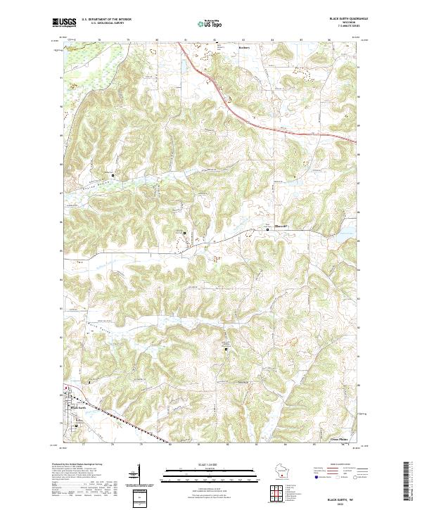 US Topo 7.5-minute map for Black Earth WI