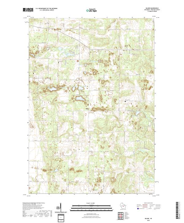 US Topo 7.5-minute map for Blaine WI