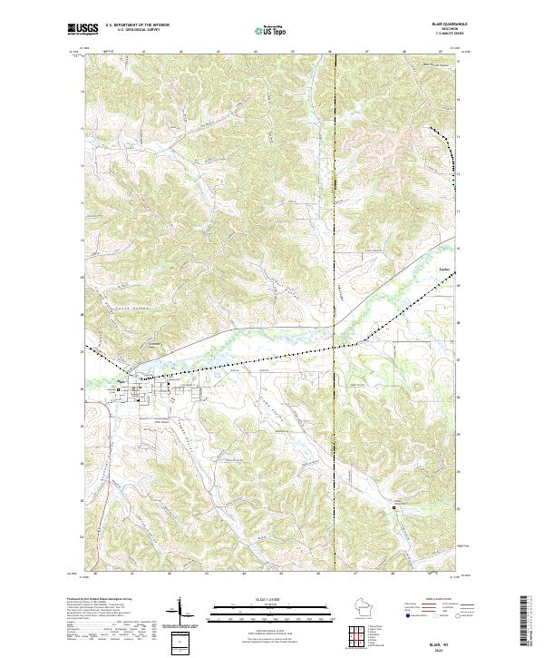 US Topo 7.5-minute map for Blair WI