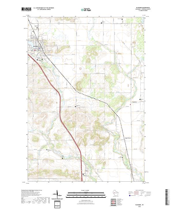 US Topo 7.5-minute map for Bloomer WI