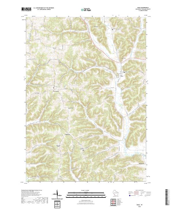 US Topo 7.5-minute map for Boaz WI