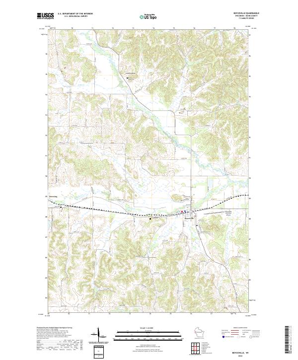 US Topo 7.5-minute map for Boyceville WI