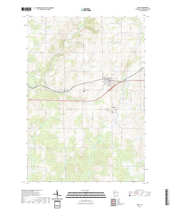 US Topo 7.5-minute map for Boyd WI