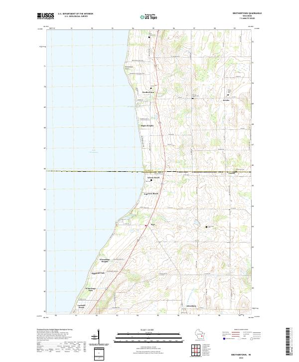 US Topo 7.5-minute map for Brothertown WI