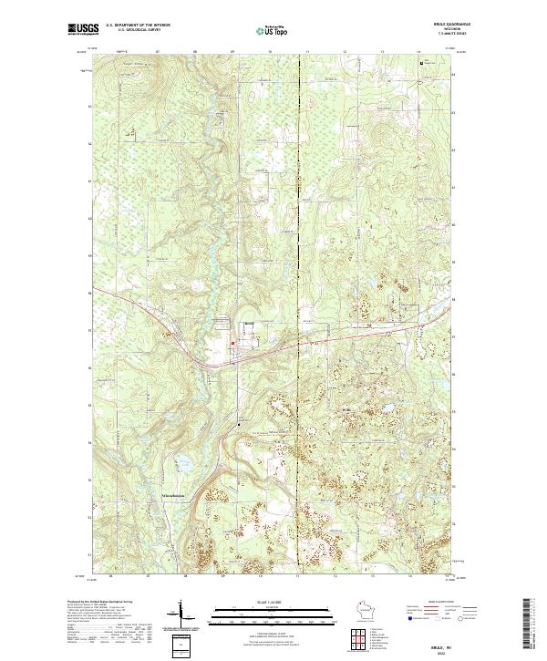 US Topo 7.5-minute map for Brule WI