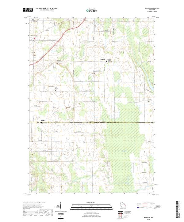 US Topo 7.5-minute map for Brussels WI