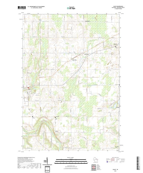 US Topo 7.5-minute map for Casco WI