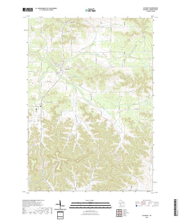 US Topo 7.5-minute map for Cataract WI