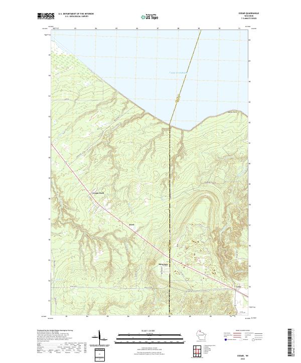 US Topo 7.5-minute map for Cedar WI