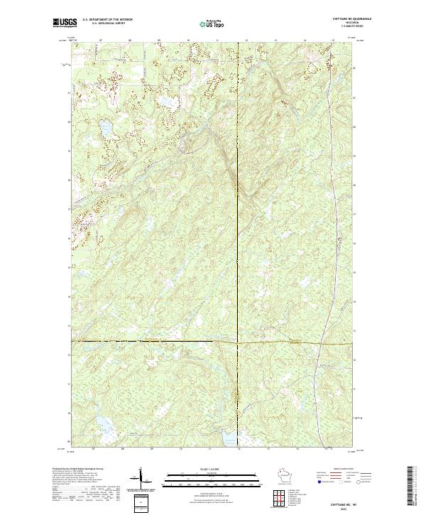 US Topo 7.5-minute map for Chittamo NE WI