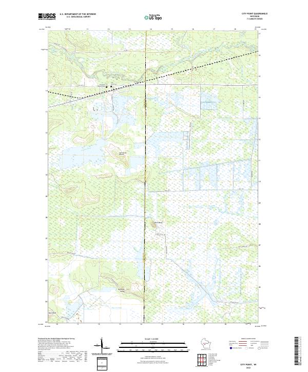 US Topo 7.5-minute map for City Point WI