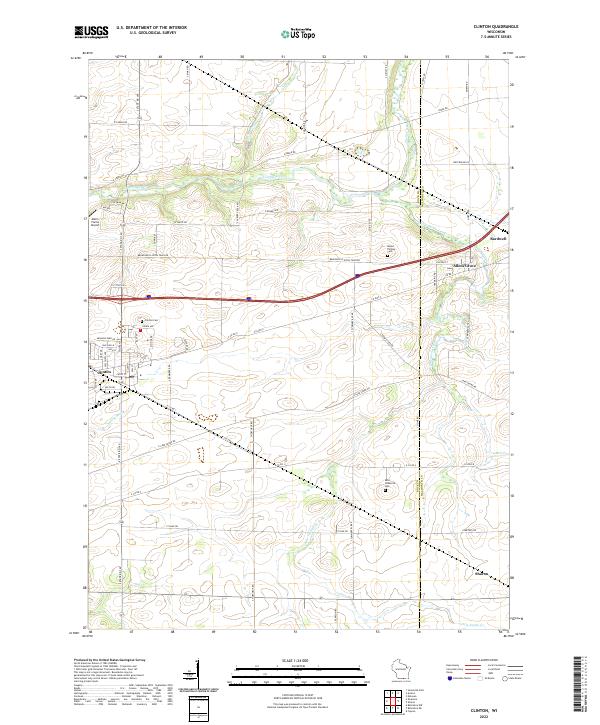 US Topo 7.5-minute map for Clinton WI