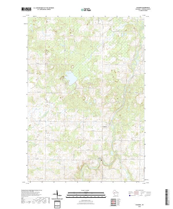 US Topo 7.5-minute map for Colburn WI