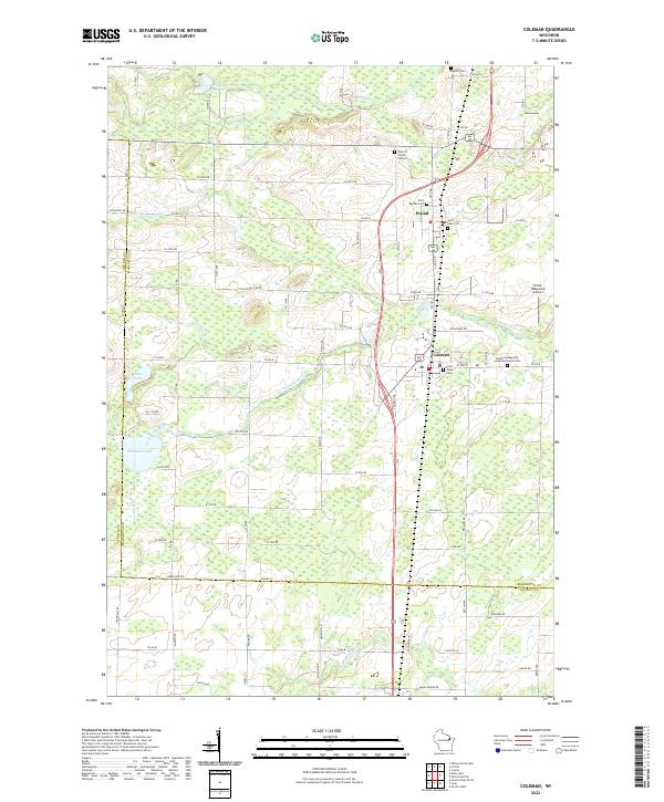 US Topo 7.5-minute map for Coleman WI