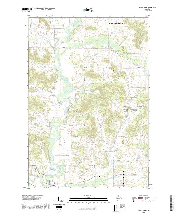 US Topo 7.5-minute map for Colfax North WI