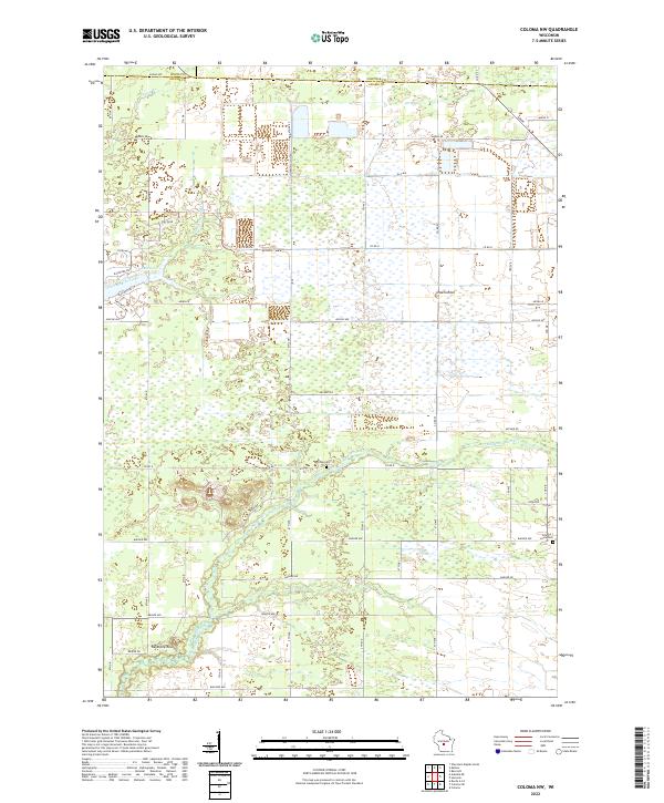 US Topo 7.5-minute map for Coloma NW WI