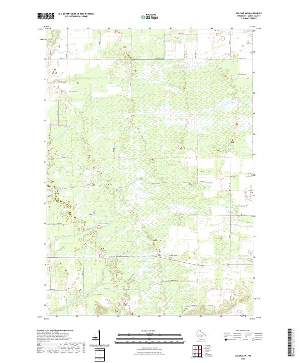 US Topo 7.5-minute map for Coloma SW WI