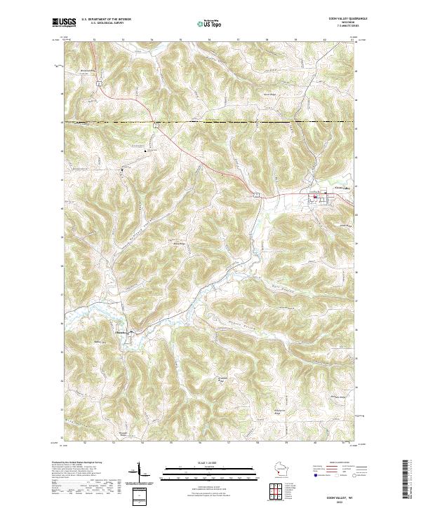 US Topo 7.5-minute map for Coon Valley WI