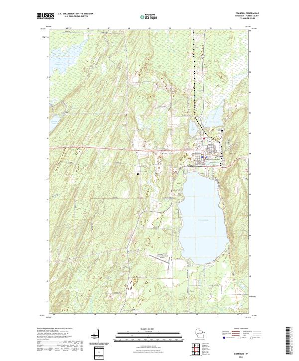 US Topo 7.5-minute map for Crandon WI