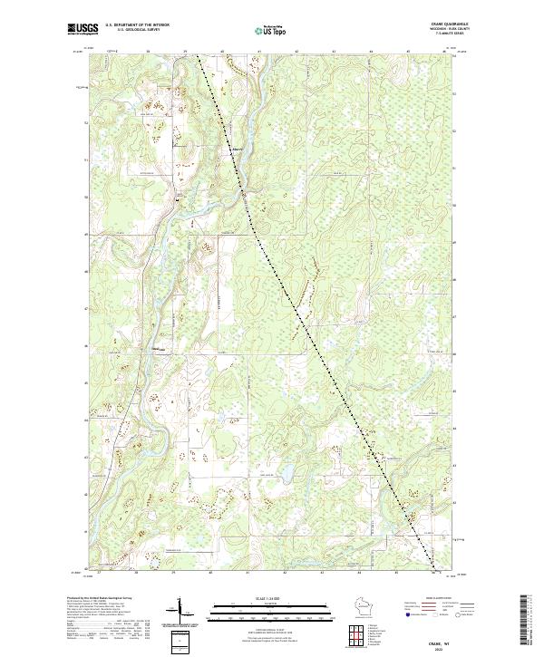 US Topo 7.5-minute map for Crane WI