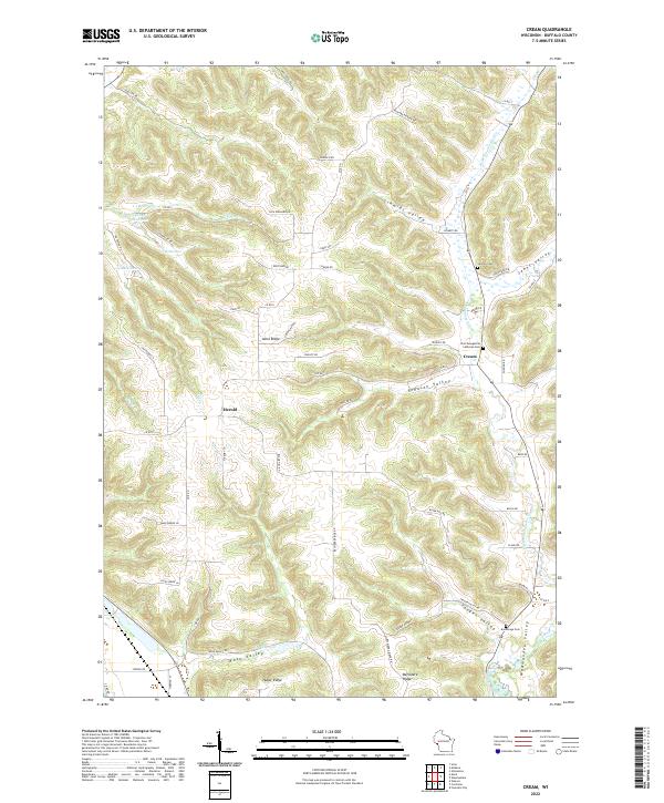 US Topo 7.5-minute map for Cream WI