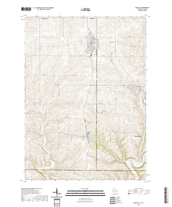 US Topo 7.5-minute map for Cuba City WIIL