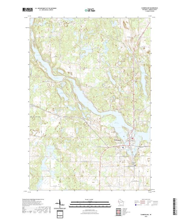 US Topo 7.5-minute map for Cumberland WI