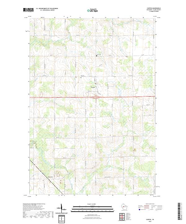 US Topo 7.5-minute map for Curtiss WI