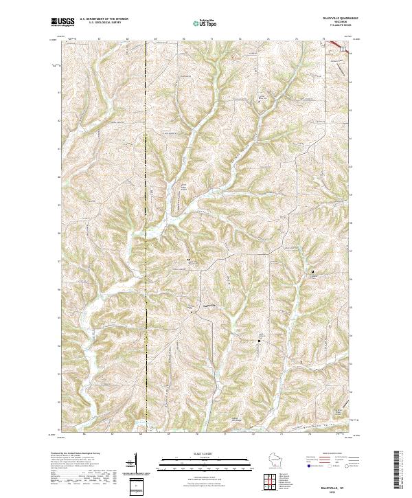 US Topo 7.5-minute map for Daleyville WI