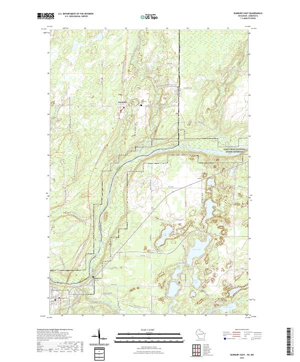 US Topo 7.5-minute map for Danbury East WIMN