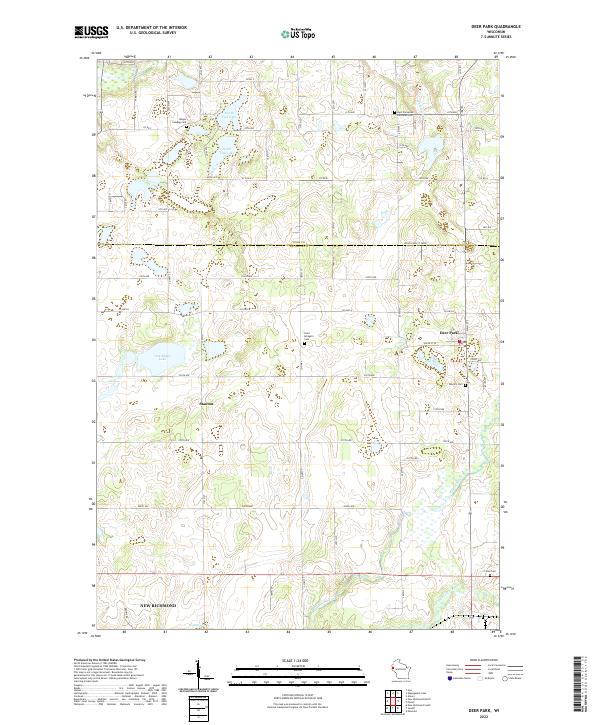 US Topo 7.5-minute map for Deer Park WI