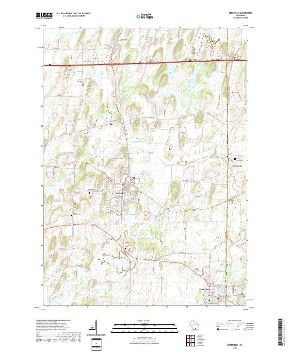 US Topo 7.5-minute map for Deerfield WI