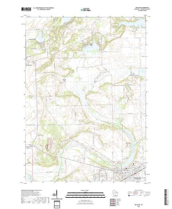 US Topo 7.5-minute map for Delavan WI