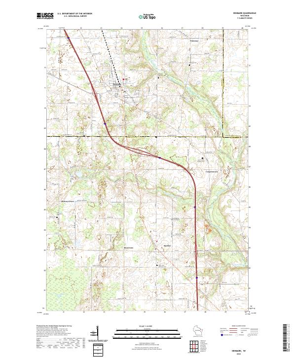 US Topo 7.5-minute map for Denmark WI