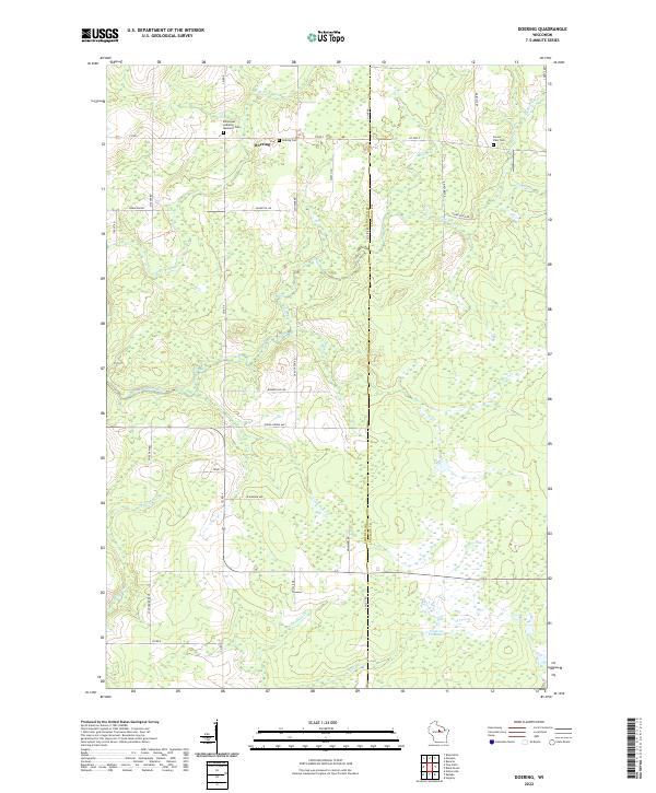 US Topo 7.5-minute map for Doering WI