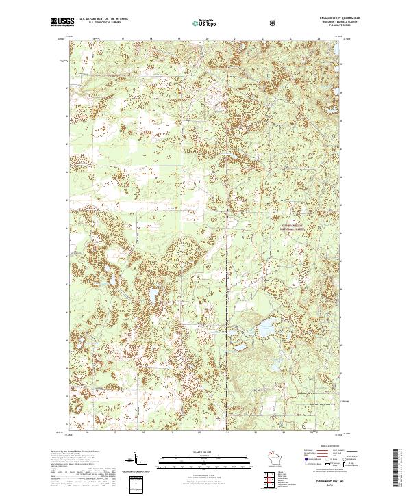 US Topo 7.5-minute map for Drummond NW WI