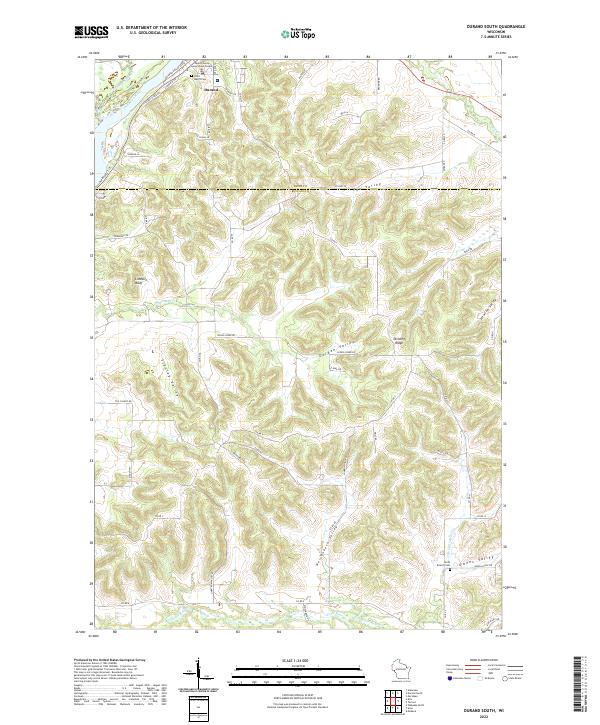 US Topo 7.5-minute map for Durand South WI