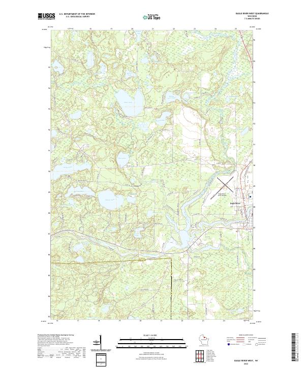 US Topo 7.5-minute map for Eagle River West WI