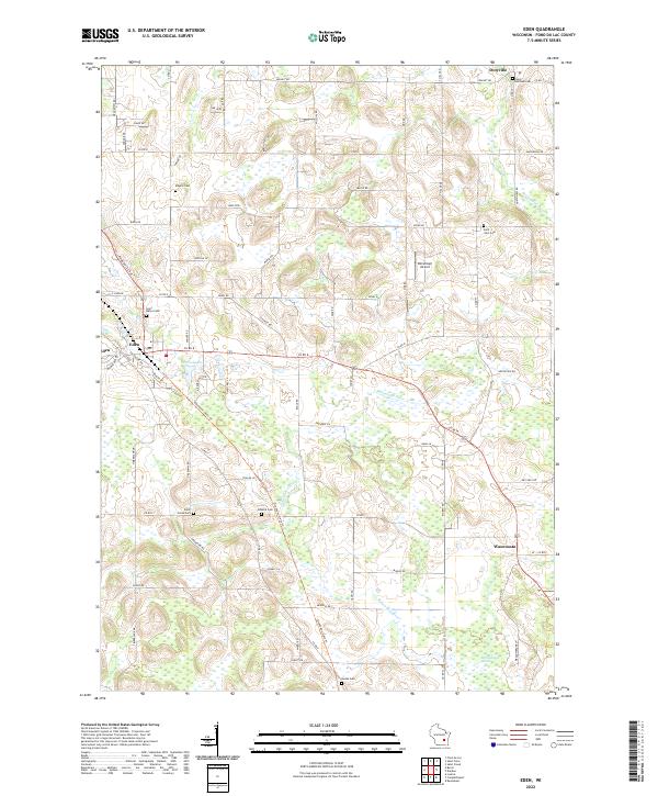 US Topo 7.5-minute map for Eden WI