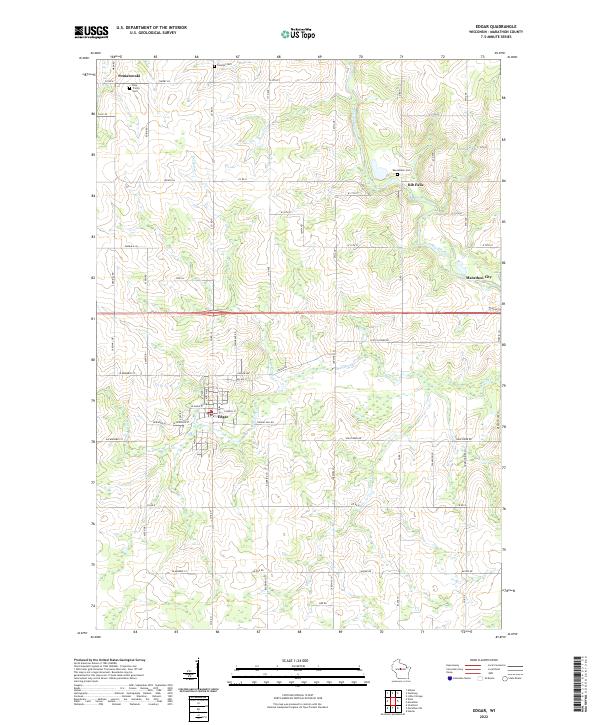 US Topo 7.5-minute map for Edgar WI