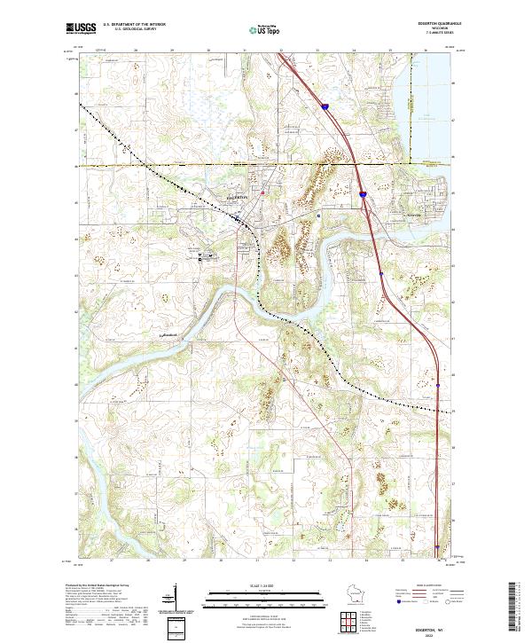 US Topo 7.5-minute map for Edgerton WI