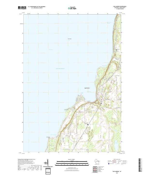 US Topo 7.5-minute map for Egg Harbor WI