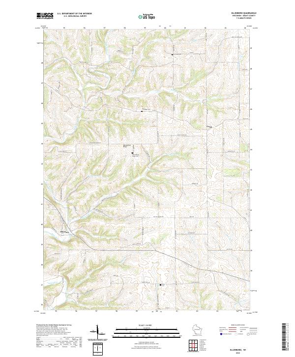 US Topo 7.5-minute map for Ellenboro WI