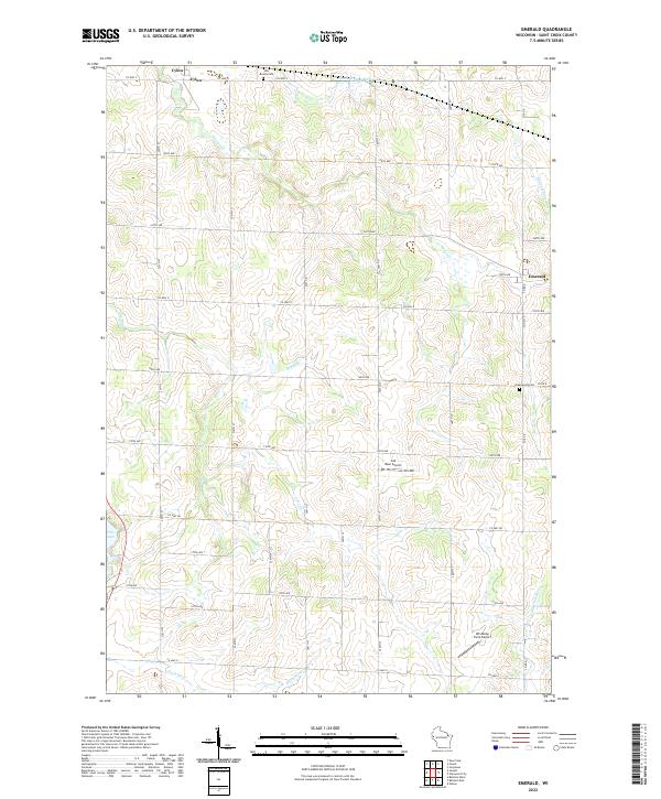 US Topo 7.5-minute map for Emerald WI