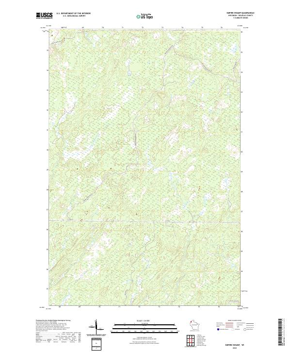 US Topo 7.5-minute map for Empire Swamp WI