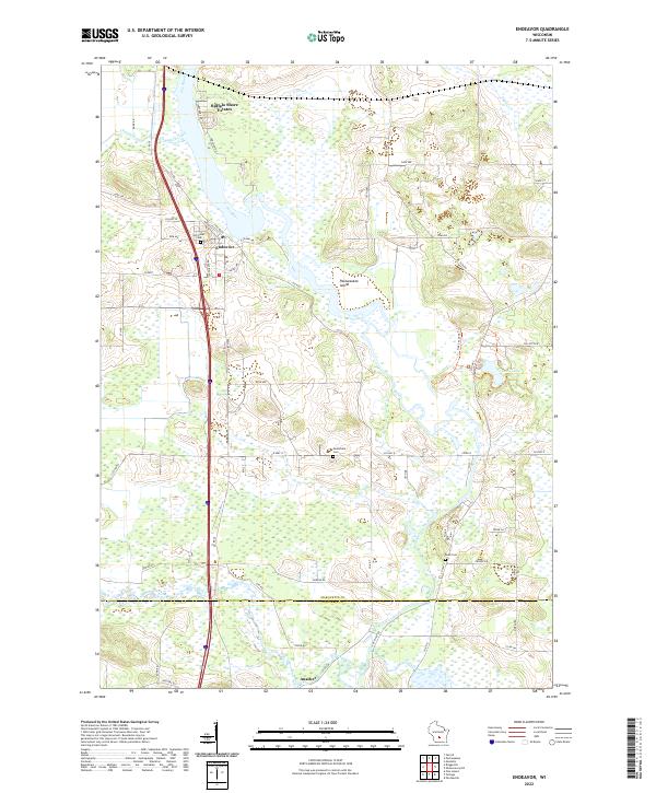 US Topo 7.5-minute map for Endeavor WI