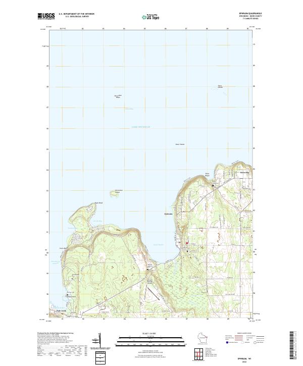 US Topo 7.5-minute map for Ephraim WI